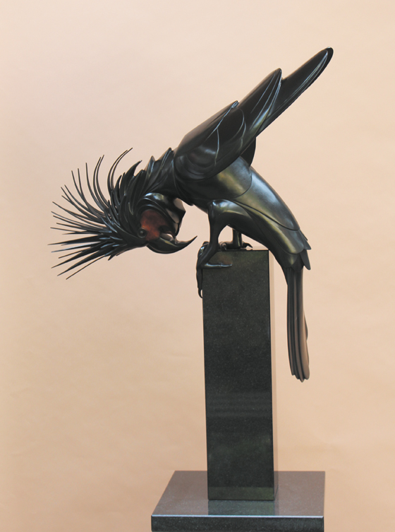 Palm Kaketoe Palm kaketoe (Probosciger aterrimus) Marting Hogeweg Brons - Galerie de Beeldenstorm